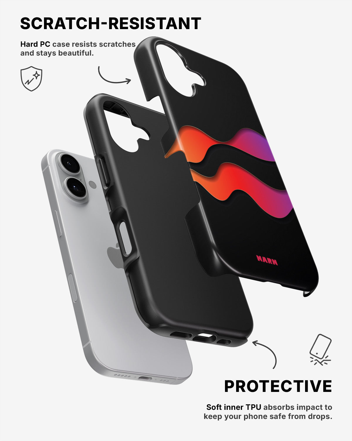 iPhone 16 Plus Tough Case – Color Wave - View 2