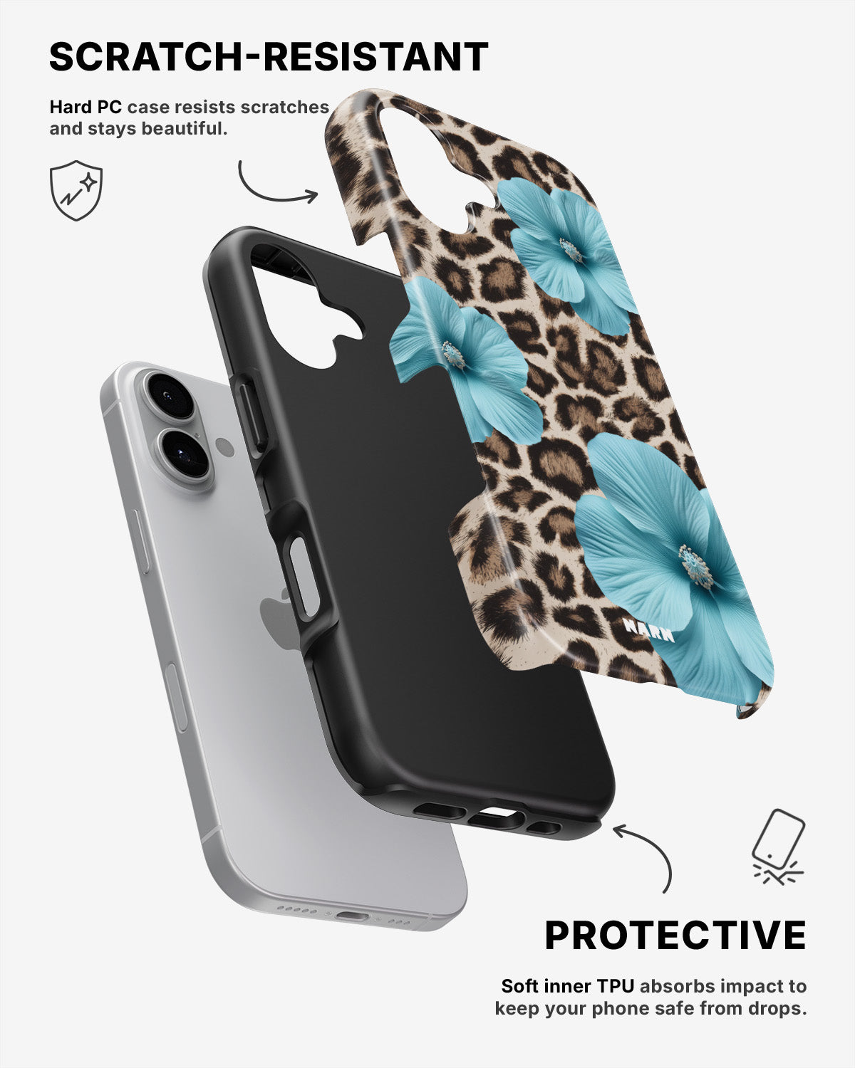 iPhone 16 Plus Tough Case – Blooming Jungle - View 2
