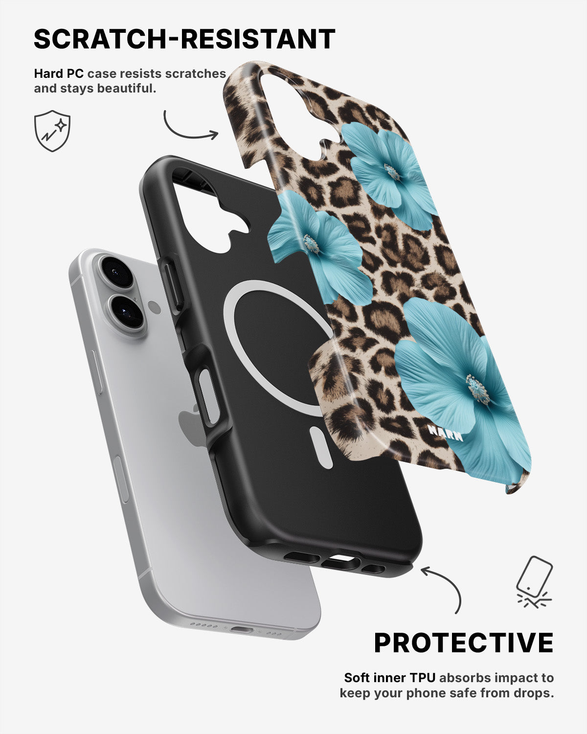 iPhone 16 Plus Tough Case – Blooming Jungle - View 2