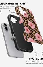 iPhone 16 Plus Tough Case – Leopard Flower - View 2