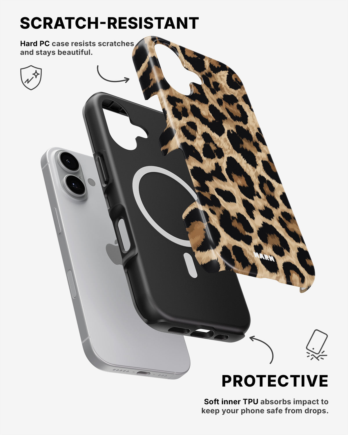 iPhone 16 Plus Tough Case – Savanna Noir - View 2