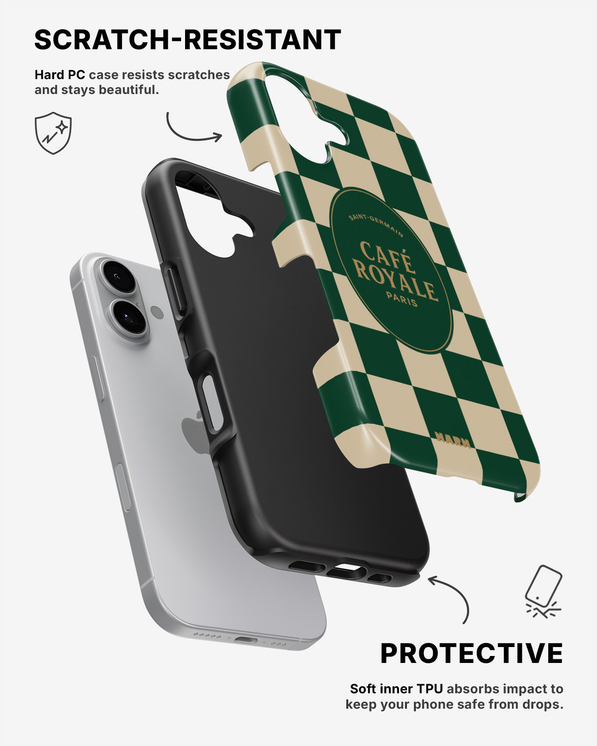 iPhone 16 Plus Tough Case – Cafe Royale - View 2