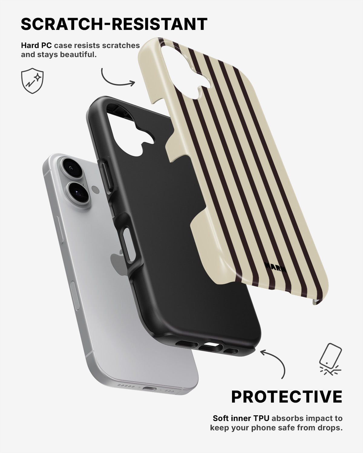 iPhone 16 Plus Tough Case – Class Lines - View 2