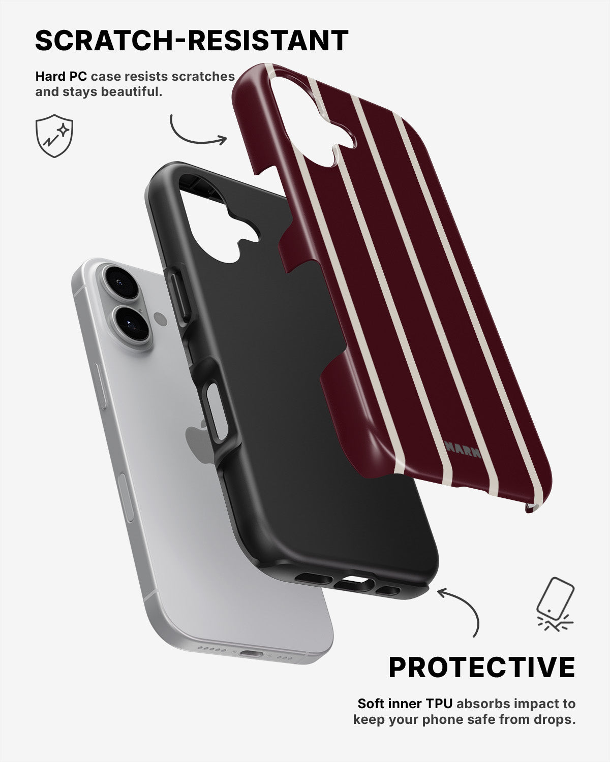 iPhone 16 Plus Tough Case – Rouge - View 2