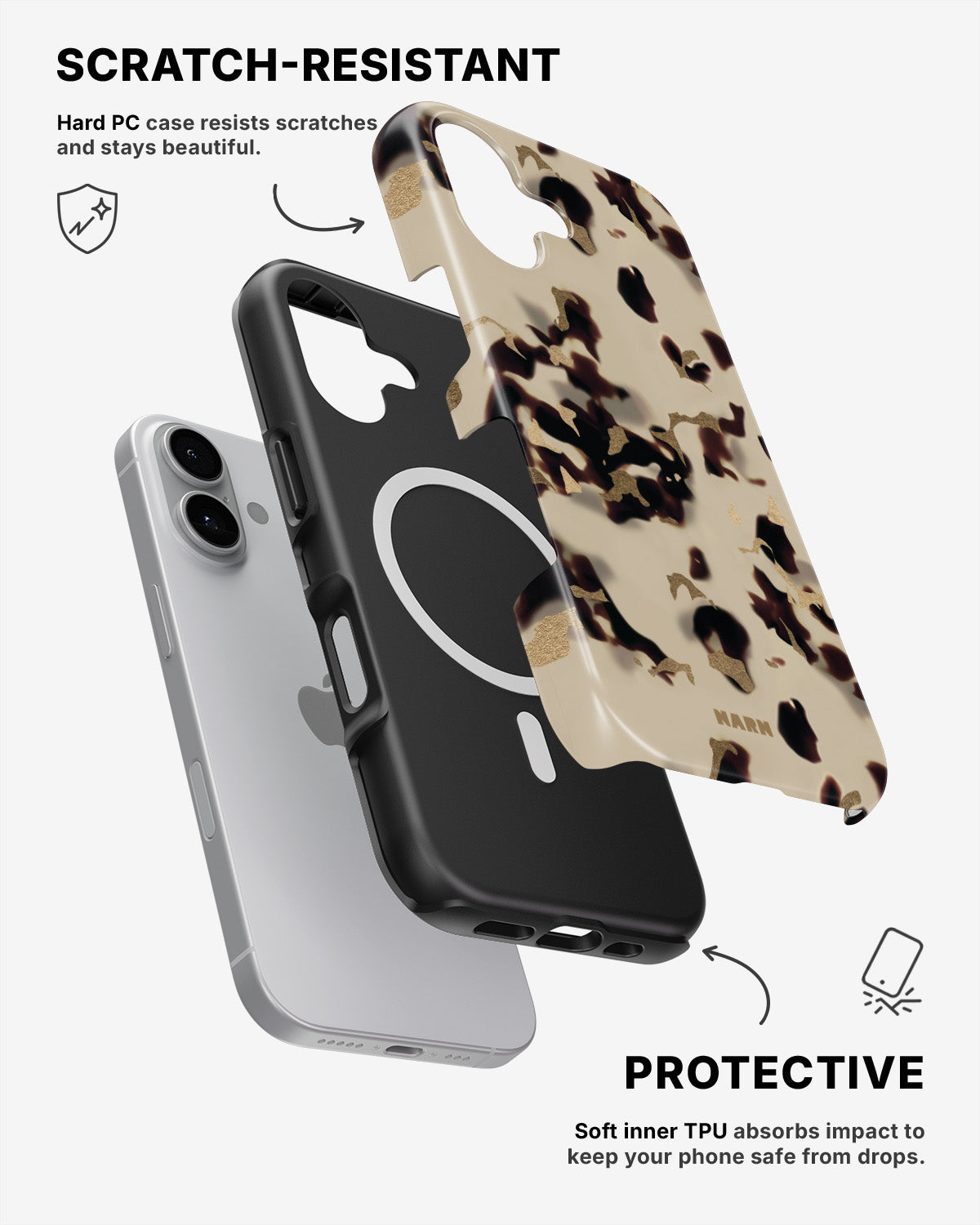 iPhone 16 Plus Tough Case – Golden Tortoise - View 2