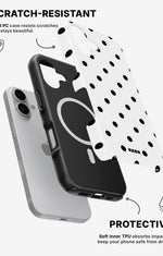 iPhone 16 Plus Tough Case – Mono Dots - View 2
