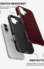 iPhone 16 Plus Tough Case – Rouge Croc - View 2