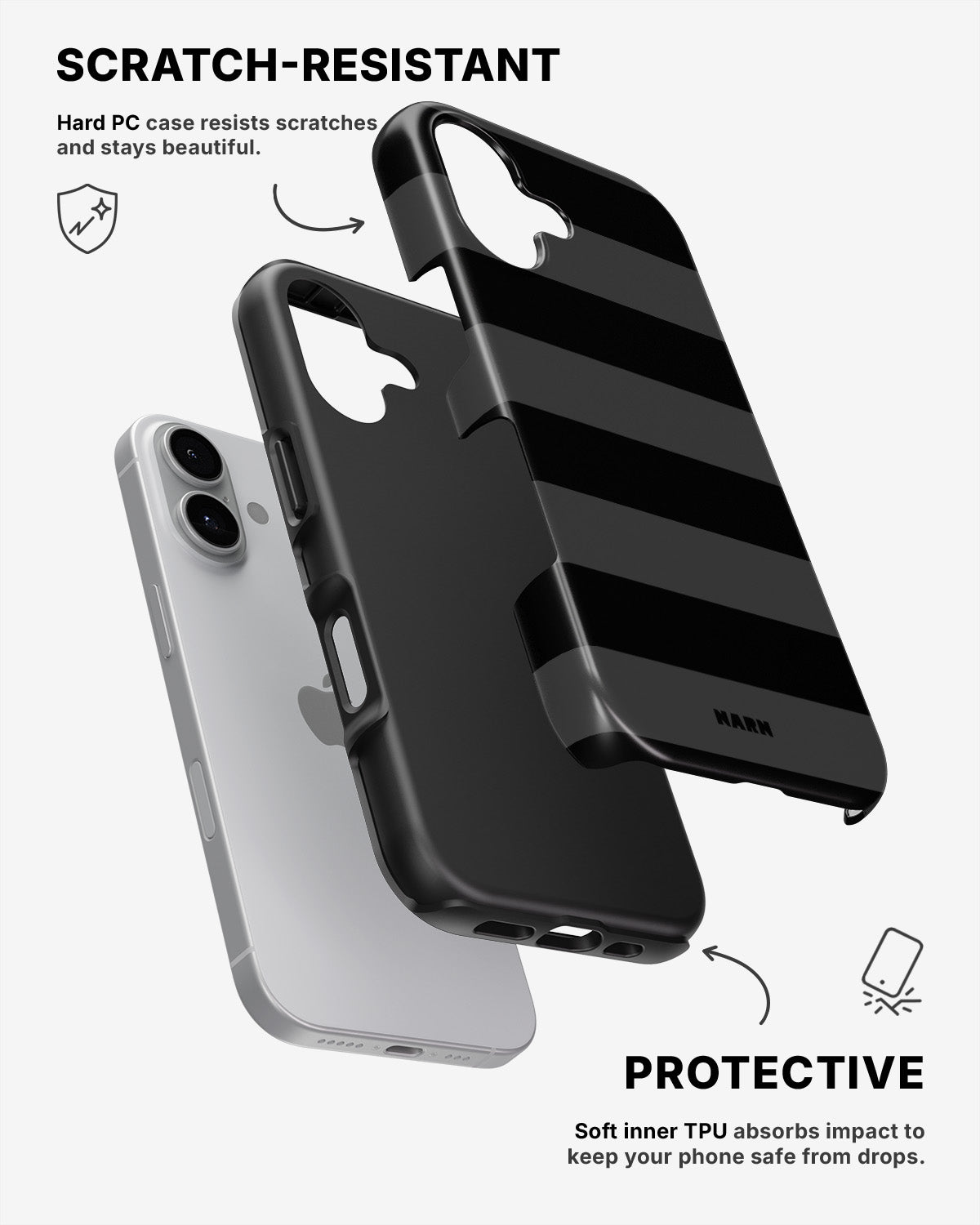 iPhone 16 Plus Tough Case – Blackout - View 2