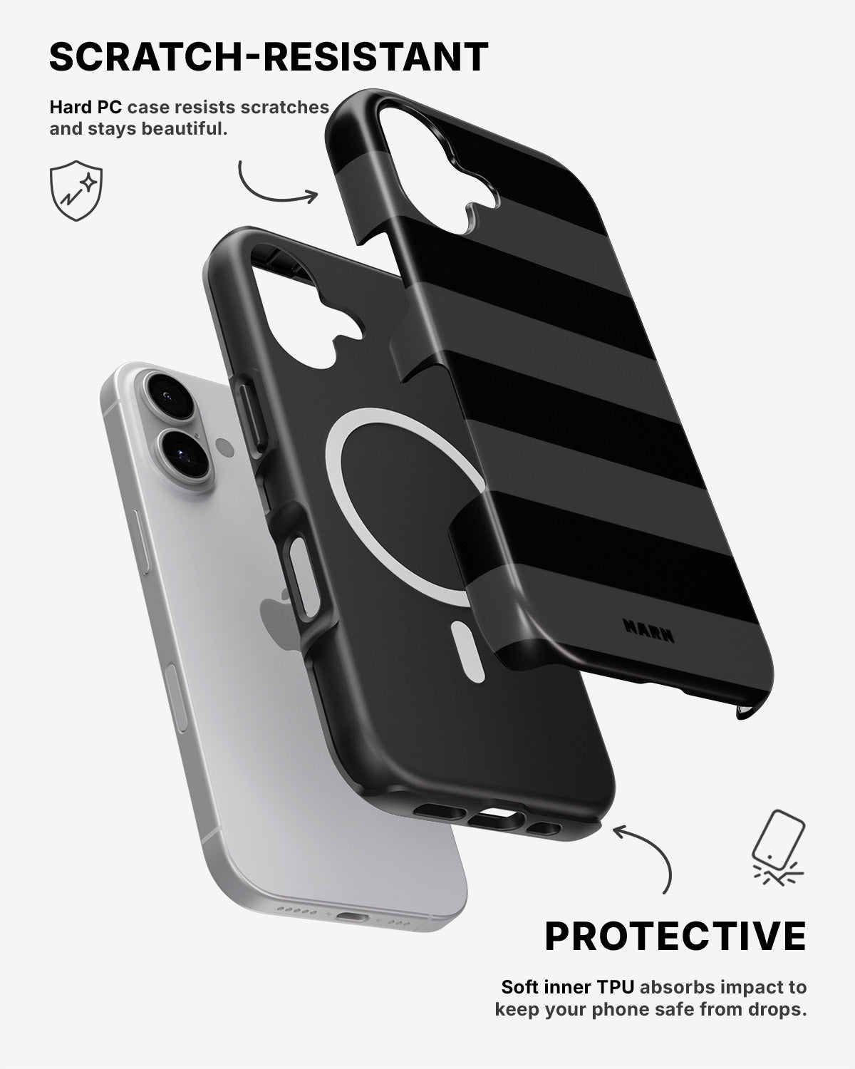 iPhone 16 Plus Tough Case – Blackout - View 2