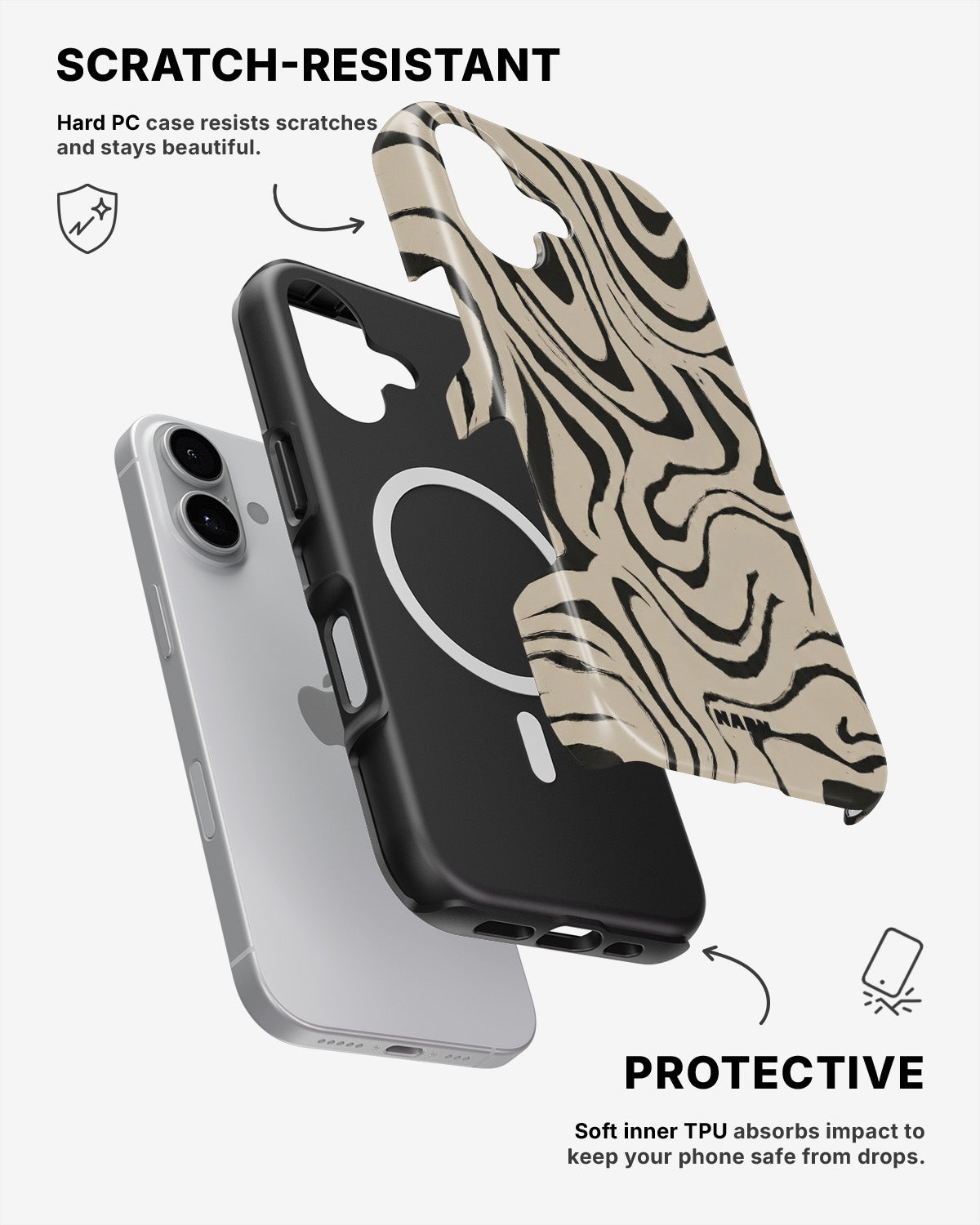 iPhone 16 Plus Tough Case – Sand Drift - View 2