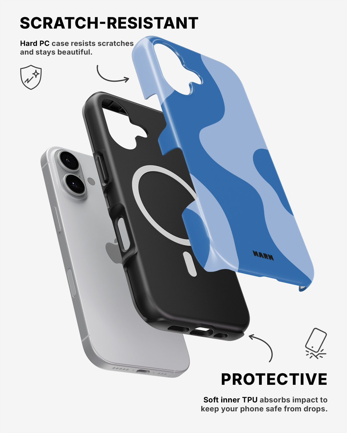 iPhone 16 Plus Tough Case – Calm Tide - View 2