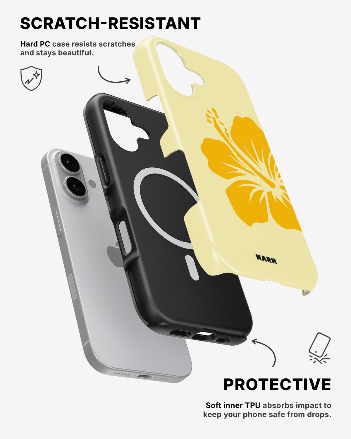 iPhone 16 Plus Tough Case – Golden Bloom - View 2