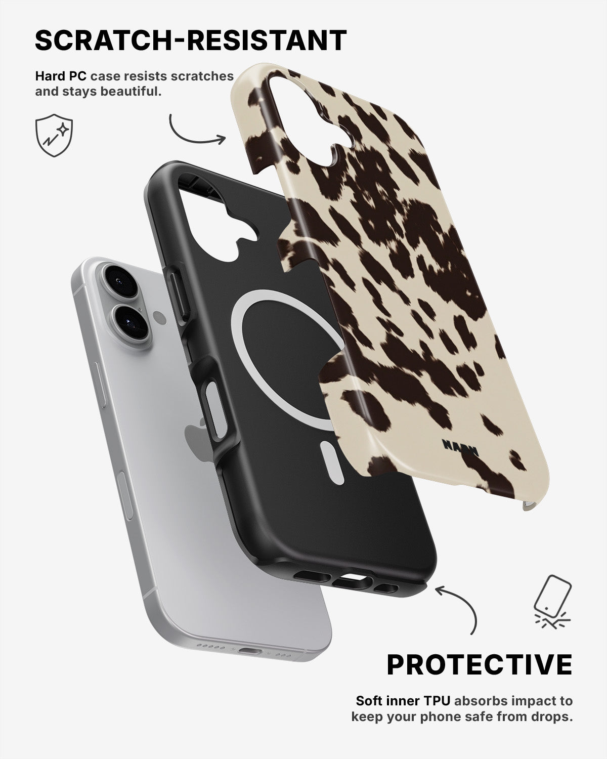 iPhone 16 Plus Tough Case – Cowhide - View 2
