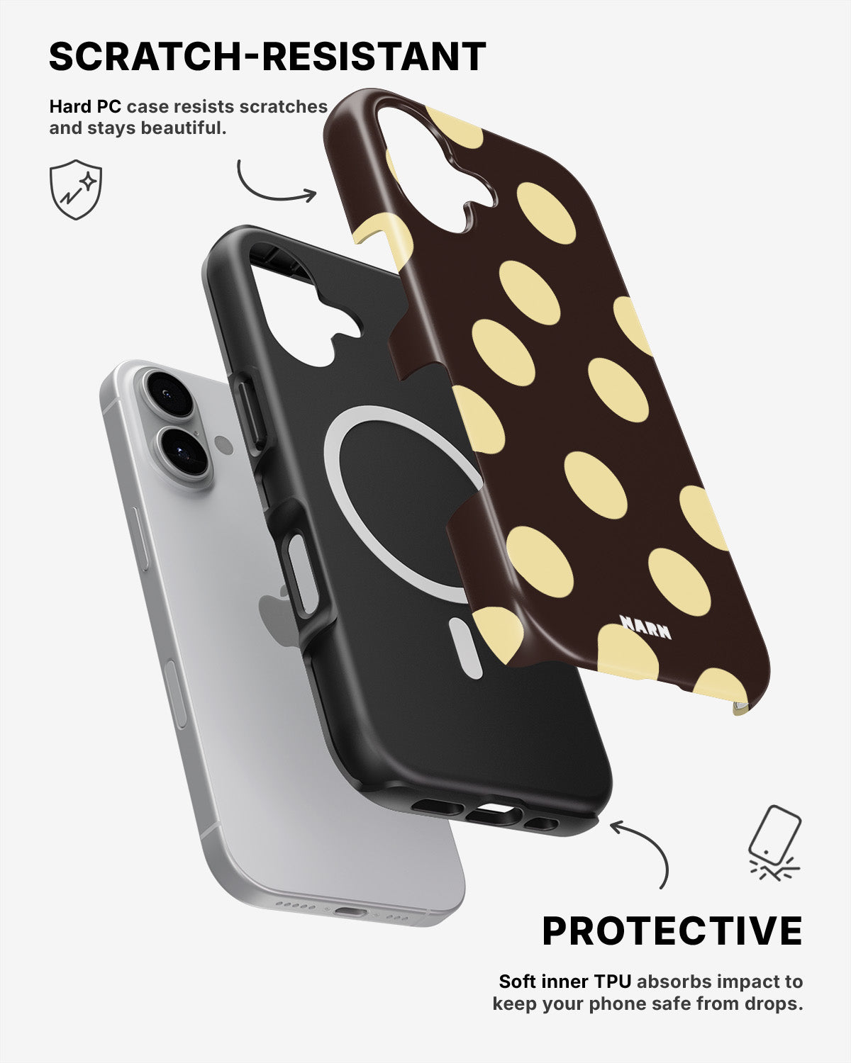 iPhone 16 Plus Tough Case – Mocha Pop - View 2