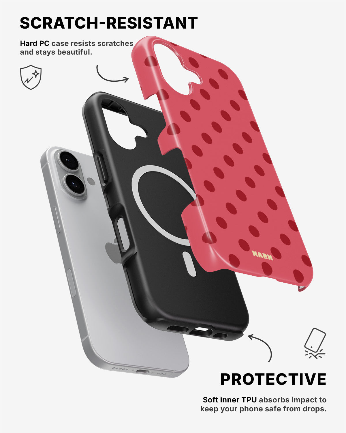 iPhone 16 Plus Tough Case – Strawberry - View 2
