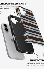iPhone 16 Plus Tough Case – Latte Lines - View 2