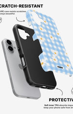 iPhone 16 Plus Tough Case – Blue Daisies - View 2