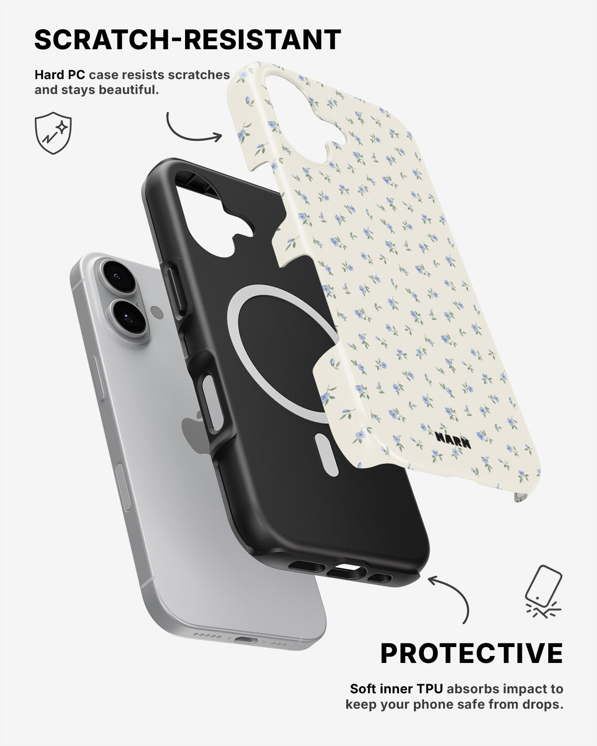 iPhone 16 Plus Tough Case – Wild Petals - View 2