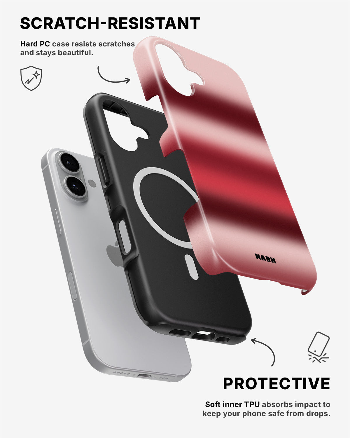 iPhone 16 Plus Tough Case – Cherry - View 2