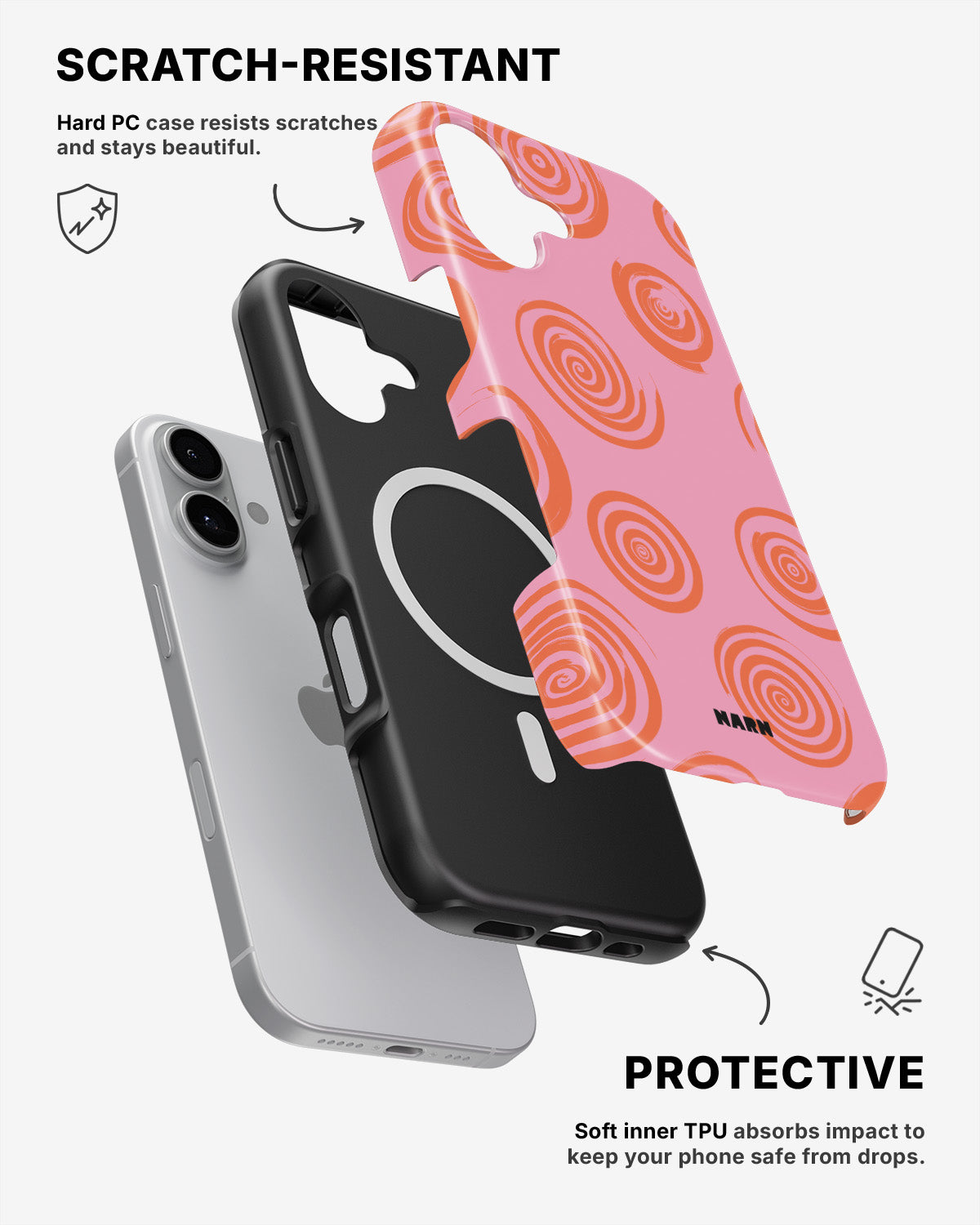 iPhone 16 Plus Tough Case – Candy Swirl - View 2