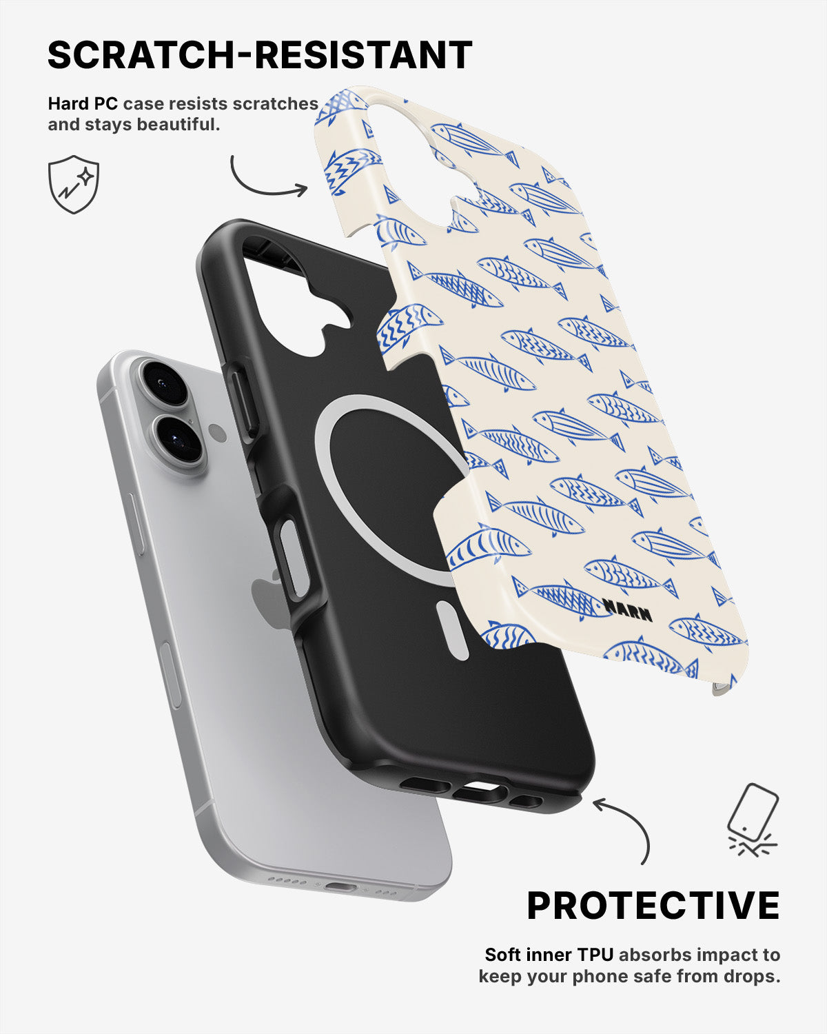 iPhone 16 Plus Tough Case – Blue Catch - View 2