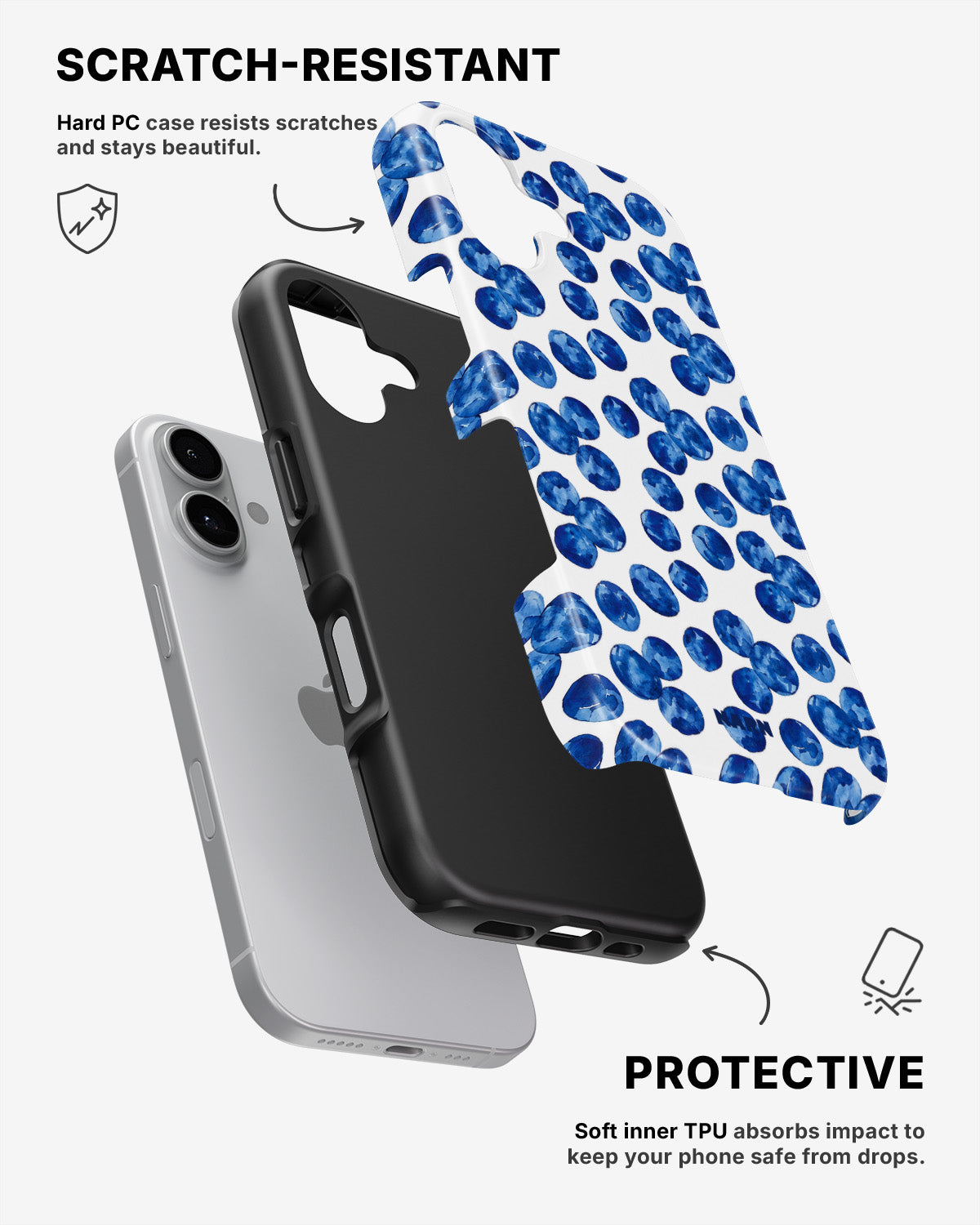 iPhone 16 Plus Tough Case – Blue Pick - View 2