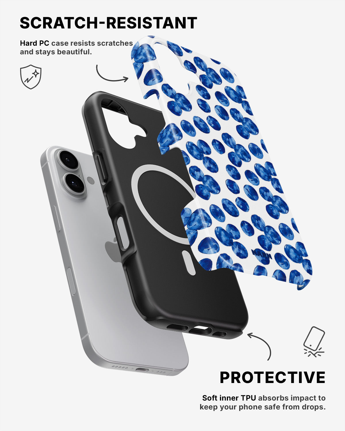 iPhone 16 Plus Tough Case – Blue Pick - View 2