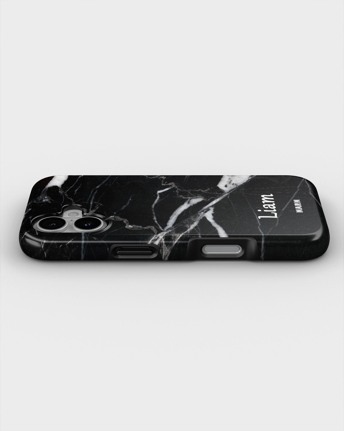 iPhone 16 Plus Tough Case – Custom - Black Marble - View 3