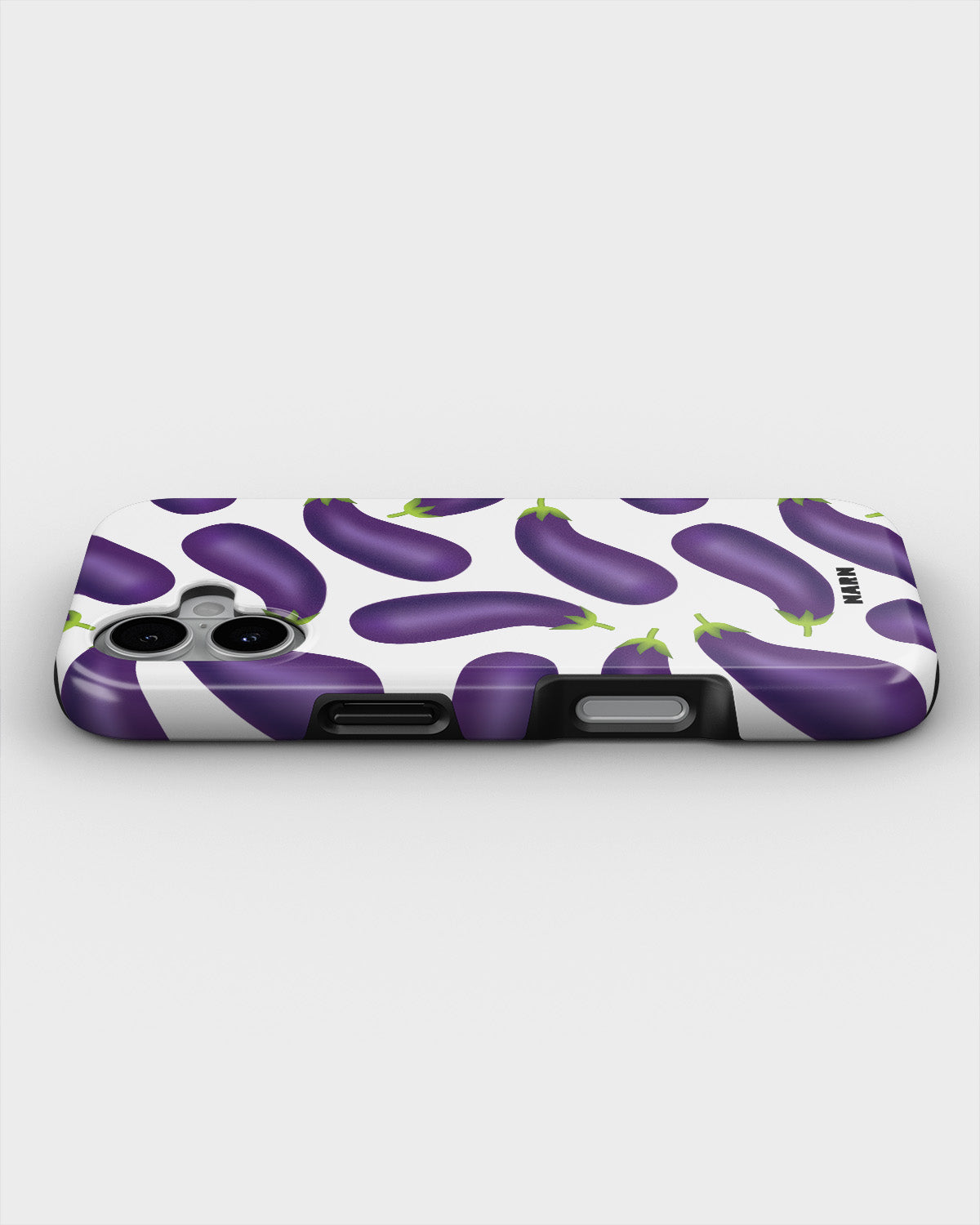 iPhone 16 Plus Tough Case – Eggplant Pattern - View 3