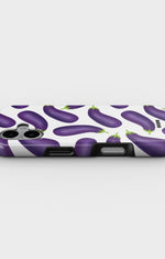 iPhone 16 Plus Tough Case – Eggplant Pattern - View 3