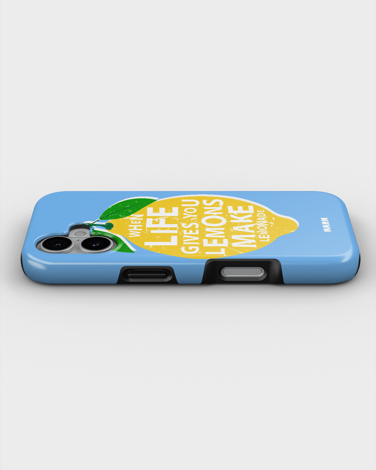 iPhone 16 Plus Tough Case – Lemon Quote - View 3
