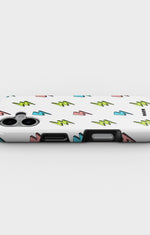 iPhone 16 Plus Tough Case – Lightning Bolts - View 3