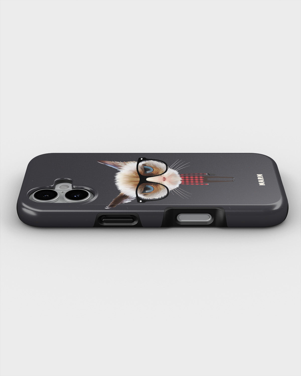 iPhone 16 Plus Tough Case – Hipster Cat - View 3