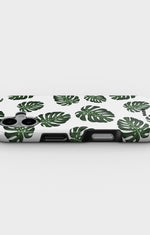iPhone 16 Plus Tough Case – Monstera Pattern - View 3
