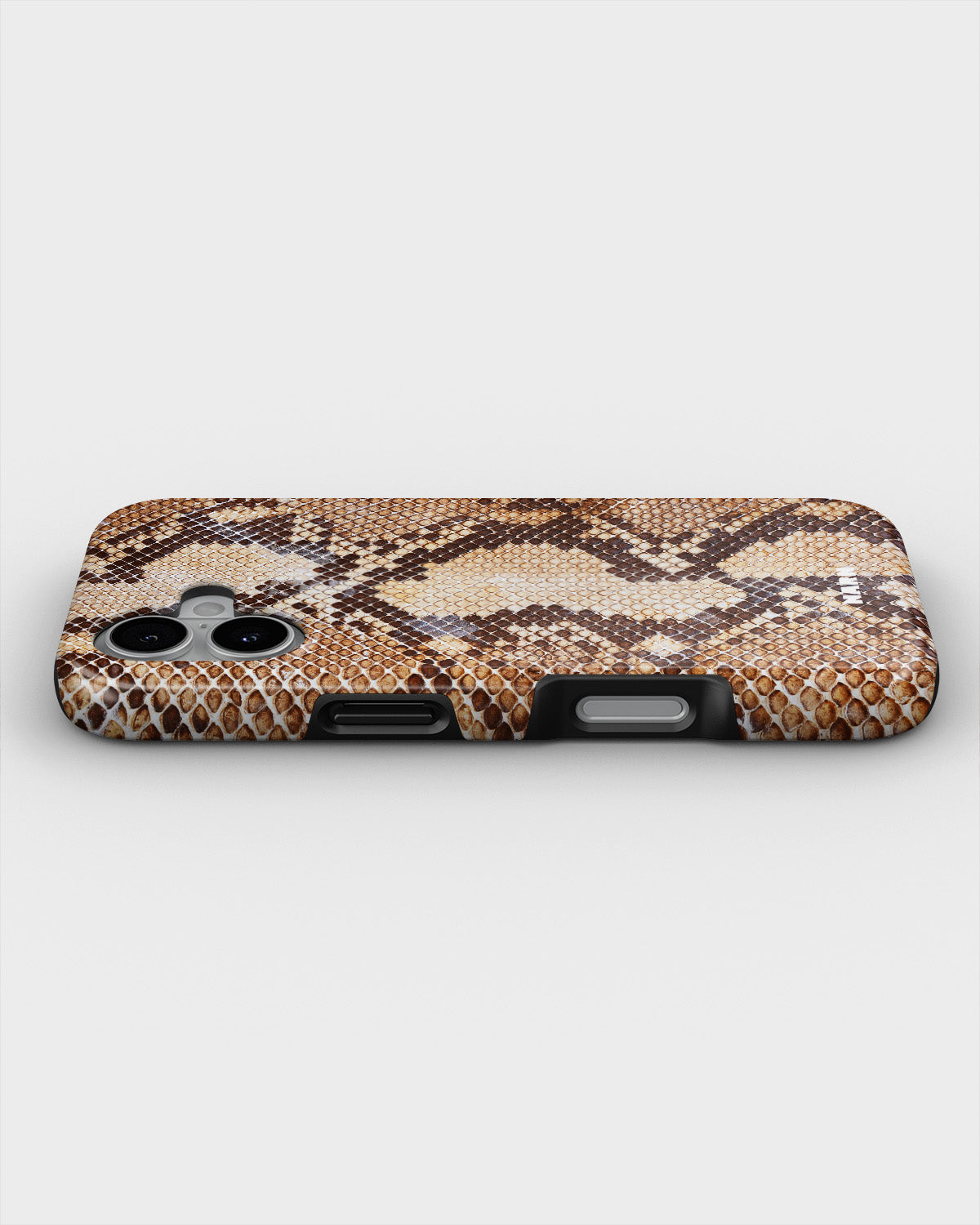 iPhone 16 Plus Tough Case – Brown Snakeskin - View 3