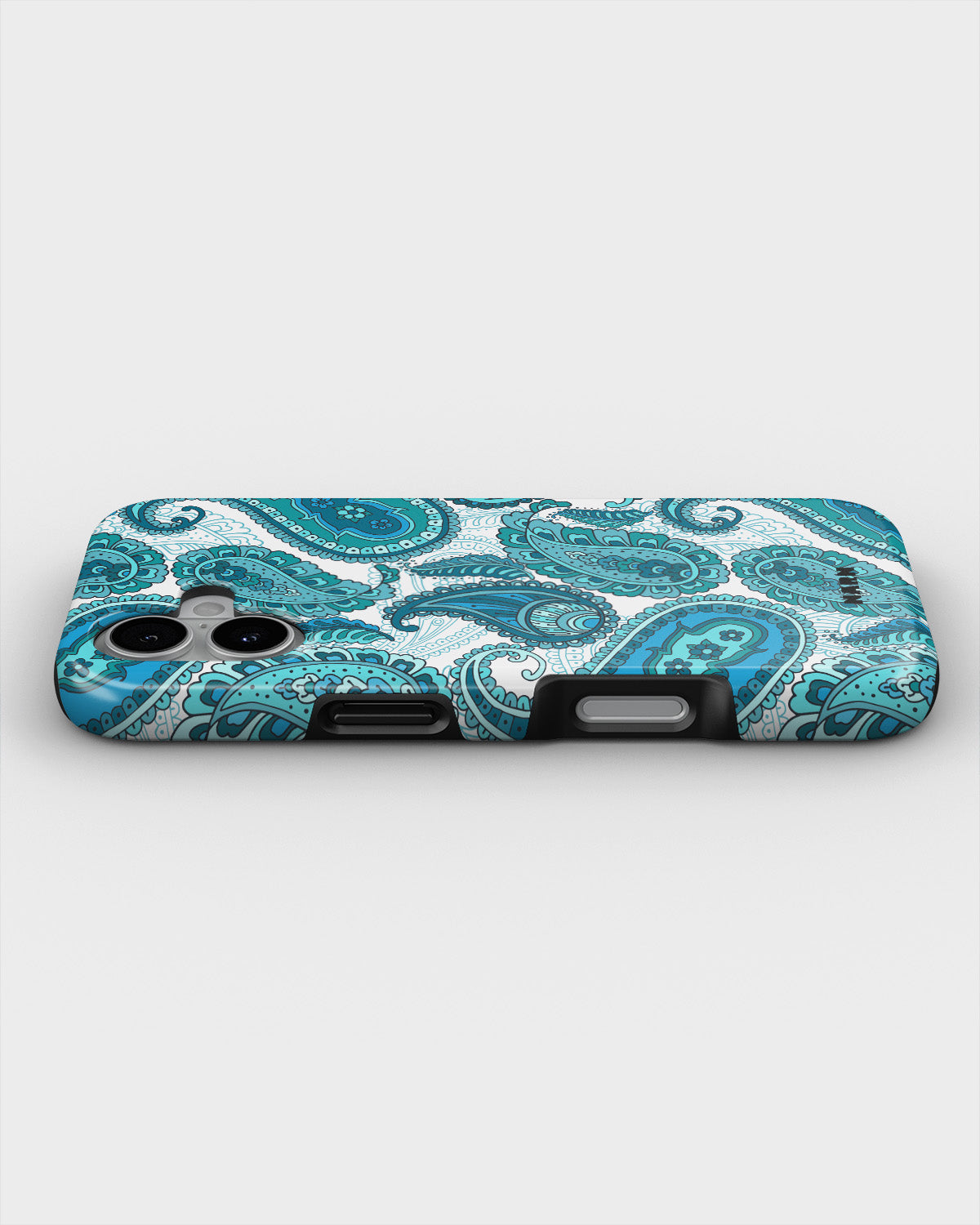 iPhone 16 Plus Tough Case – Turquoise Paisley - View 3
