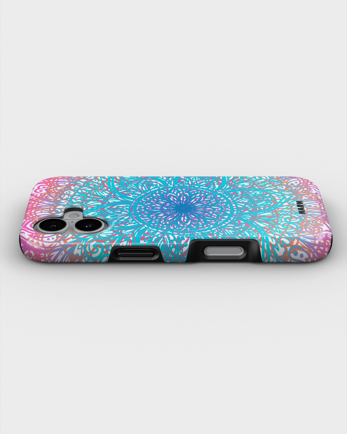 iPhone 16 Plus Tough Case – Pastel Mandala - View 3