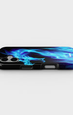 iPhone 16 Plus Tough Case – Blue Flames Dragon - View 3