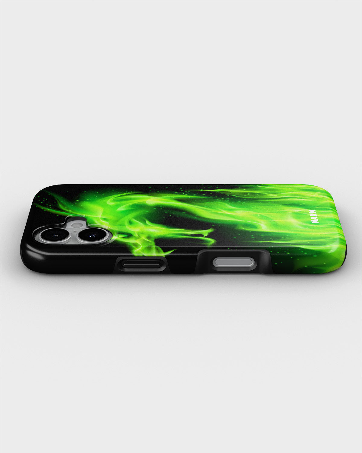 iPhone 16 Plus Tough Case – Green Flames Dragon - View 3