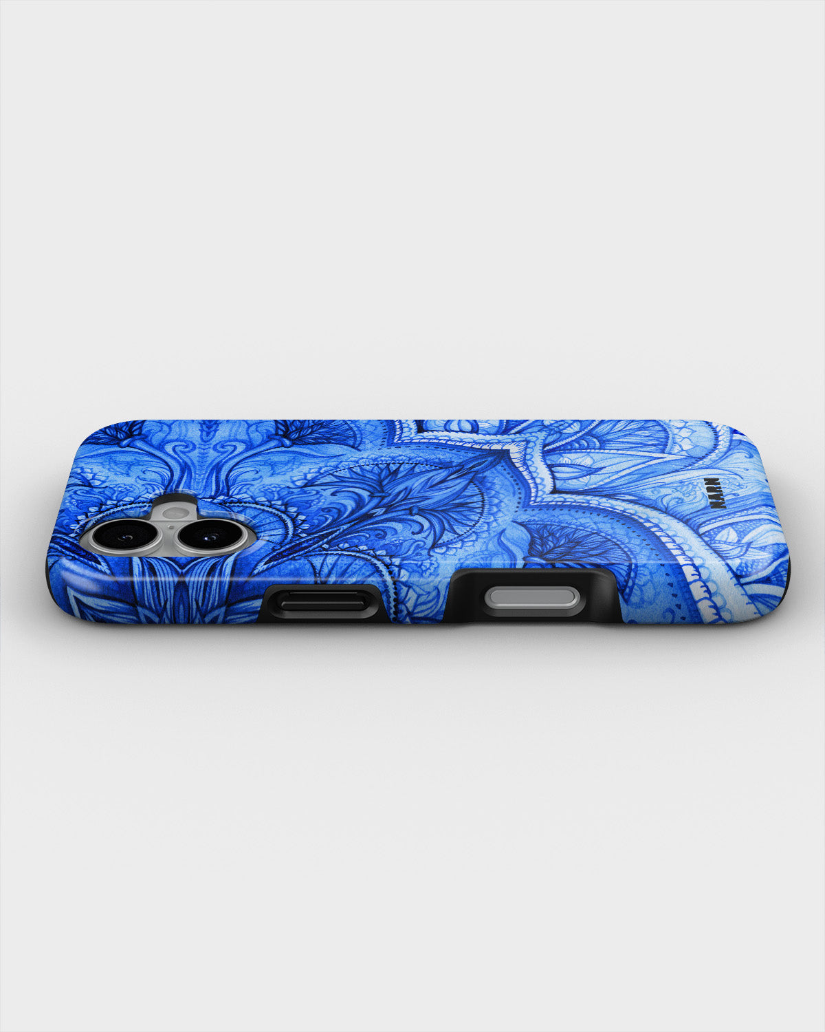 iPhone 16 Plus Tough Case – Blue Vintage - View 3