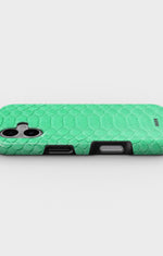 iPhone 16 Plus Tough Case – Turquoise Snake - View 3