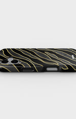 iPhone 16 Plus Tough Case – Golden Zebra - View 3