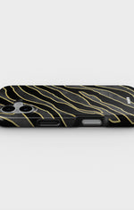 iPhone 16 Plus Tough Case – Golden Zebra - View 3