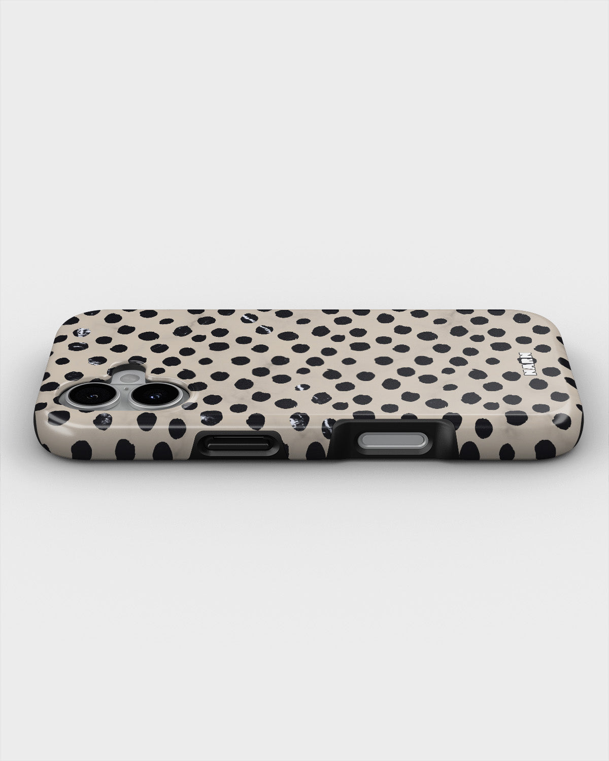 iPhone 16 Plus Tough Case – Marble Dots - View 3