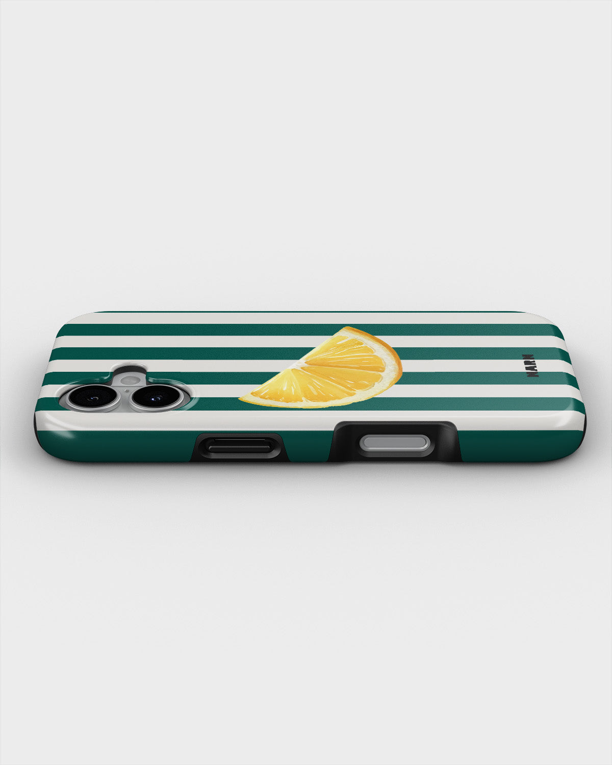 iPhone 16 Plus Tough Case – Lemon Stripes - View 3