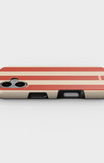 iPhone 16 Plus Tough Case – Sunset Stripes - View 3