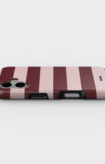 iPhone 16 Plus Tough Case – Cranberry Stripe - View 3
