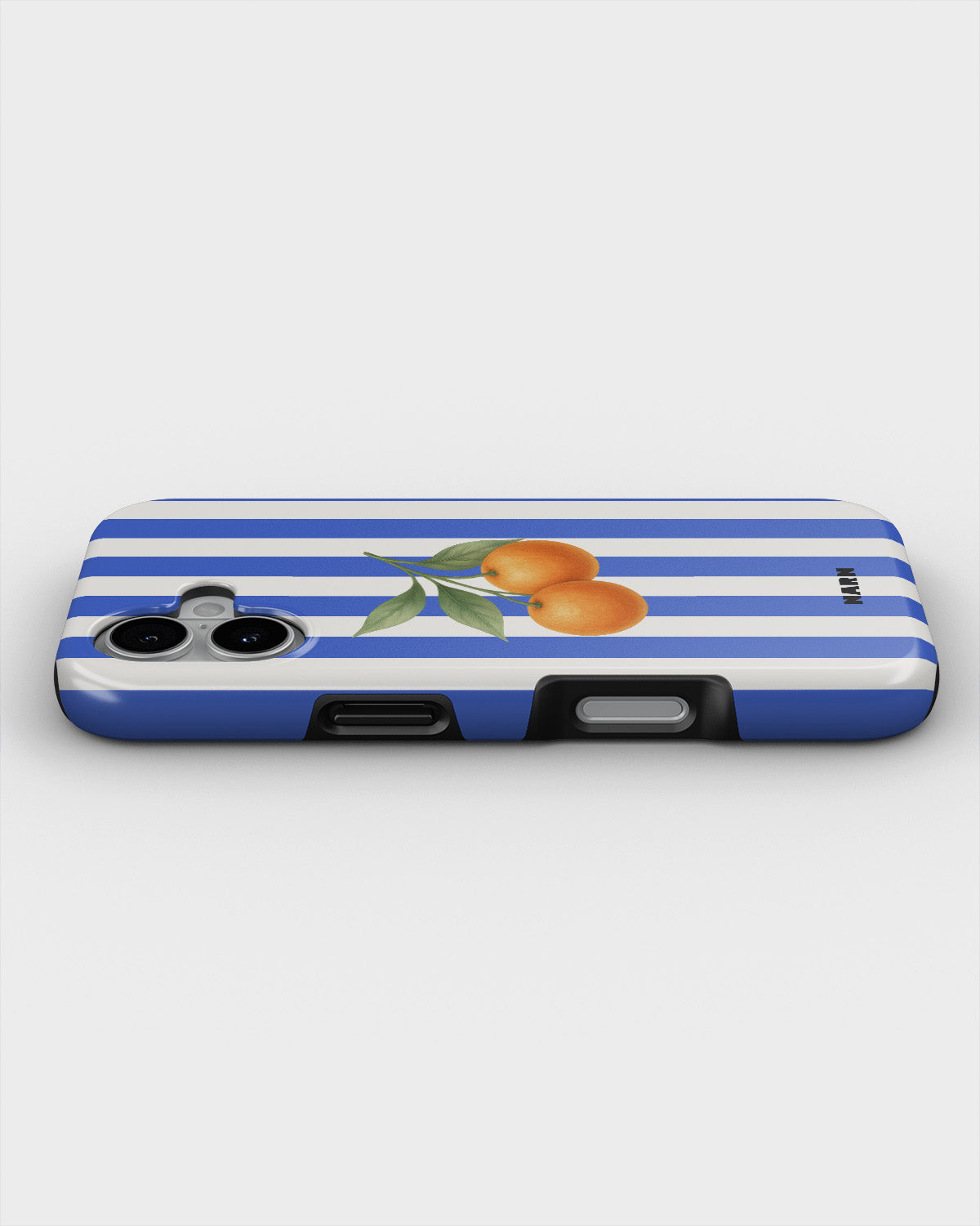 iPhone 16 Plus Tough Case – Orange Stripes - View 3