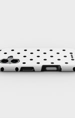 iPhone 16 Plus Tough Case – Mono Dots - View 3
