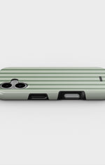 iPhone 16 Plus Tough Case – Sage Stripes - View 3